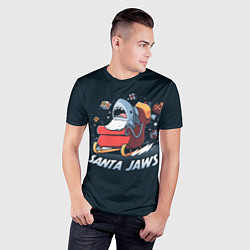 Футболка спортивная мужская Santa Jaws, цвет: 3D-принт — фото 2