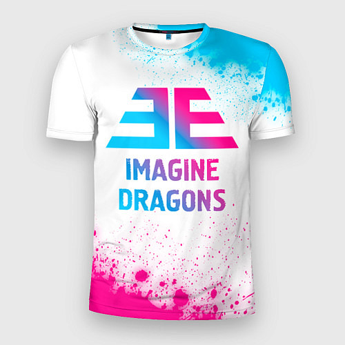 Мужская спорт-футболка Imagine Dragons neon gradient style / 3D-принт – фото 1
