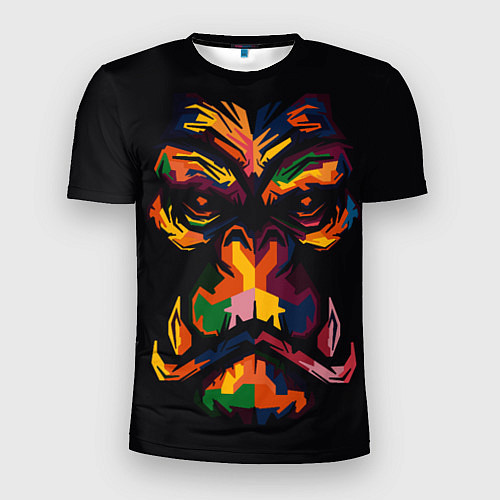 Мужская спорт-футболка Морда гориллы поп-арт / 3D-принт – фото 1