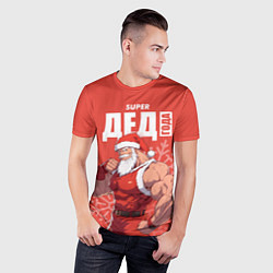Футболка спортивная мужская Супер дед года, цвет: 3D-принт — фото 2