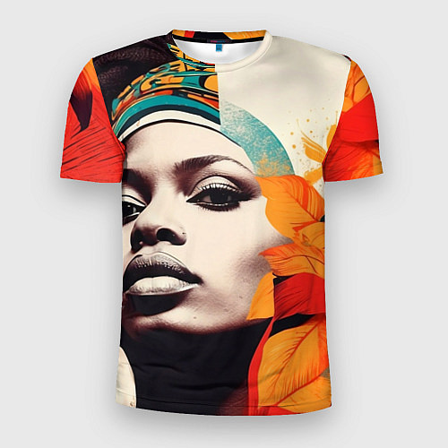 Мужская спорт-футболка Африканская девушка с дредами / 3D-принт – фото 1