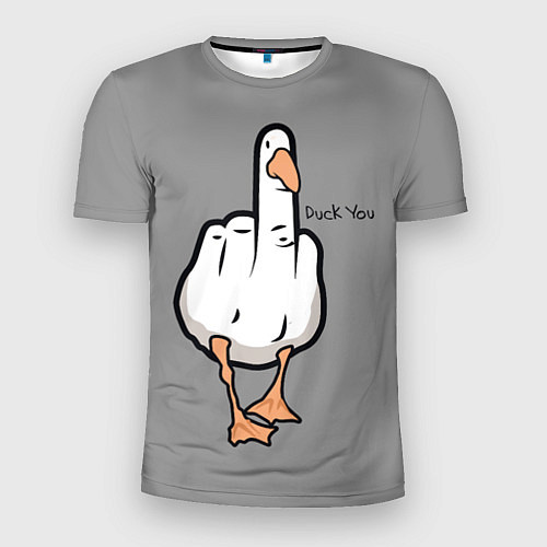 Мужская спорт-футболка Duck you / 3D-принт – фото 1