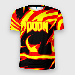 Мужская спорт-футболка Doom eternal fire storm