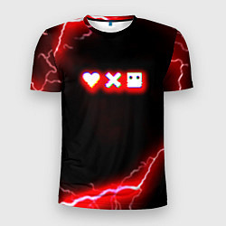 Мужская спорт-футболка Love death robots storm