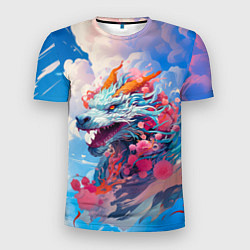 Футболка спортивная мужская Небесный дракон, цвет: 3D-принт