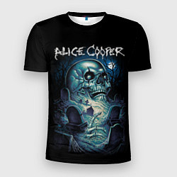 Футболка спортивная мужская Night skull Alice Cooper, цвет: 3D-принт