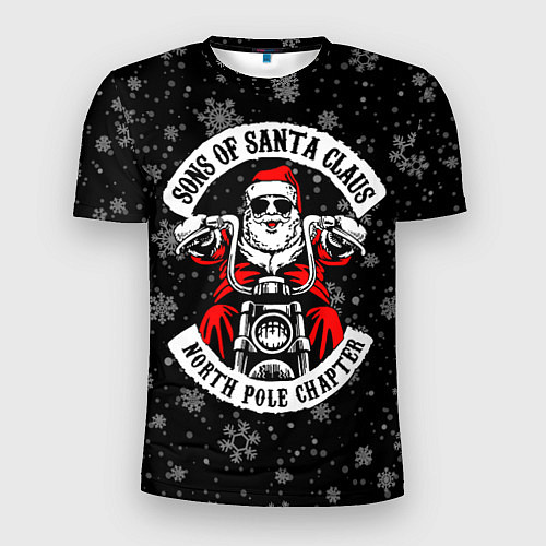 Мужская спорт-футболка Sons of Santa Claus north pole chapter / 3D-принт – фото 1