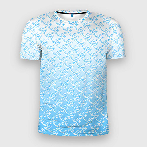 Мужская спорт-футболка Переливающиеся снежинки паттерн / 3D-принт – фото 1