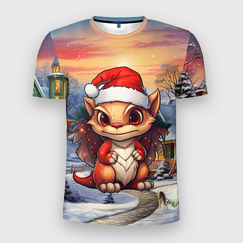 Мужская спорт-футболка Новый год 2024 символ года дракон / 3D-принт – фото 1