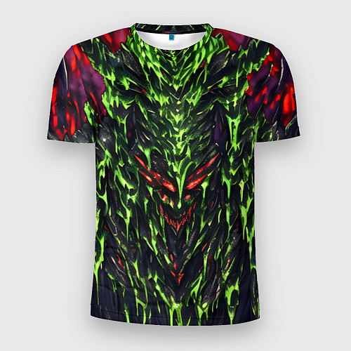 Мужская спорт-футболка Green and red slime / 3D-принт – фото 1