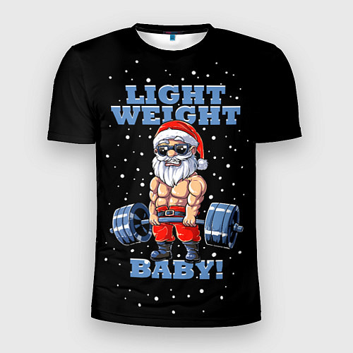 Мужская спорт-футболка Santa Claus - light weight baby / 3D-принт – фото 1