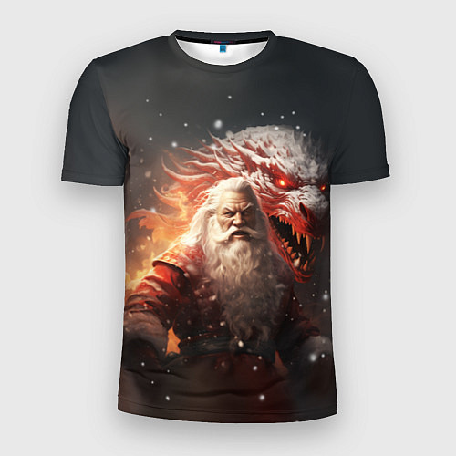 Мужская спорт-футболка Дед Мороз и символ года / 3D-принт – фото 1