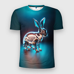 Футболка спортивная мужская Прозрачный стеклянный кролик, цвет: 3D-принт