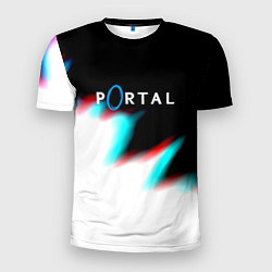 Мужская спорт-футболка Portal game blink color