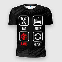 Мужская спорт-футболка Eat, sleep, Dead Space, repeat