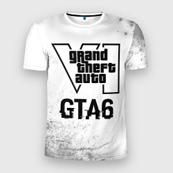 Мужская спорт-футболка GTA6 glitch на светлом фоне