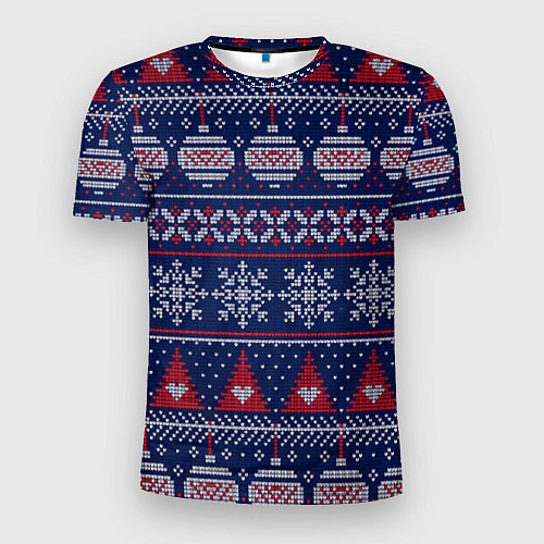 Мужская спорт-футболка New Years sweater / 3D-принт – фото 1