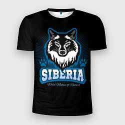 Мужская спорт-футболка Сибирь - волк