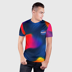 Футболка спортивная мужская Nasa gradient sportcolor, цвет: 3D-принт — фото 2