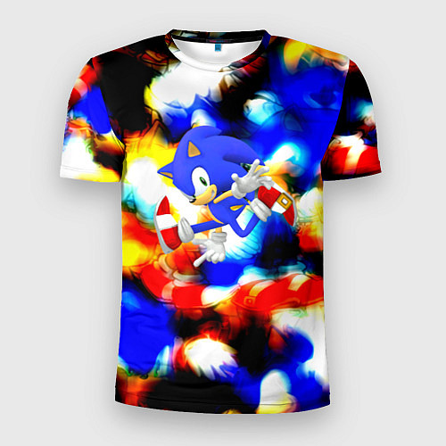 Мужская спорт-футболка Sonic colors / 3D-принт – фото 1