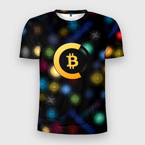 Мужская спорт-футболка Bitcoin logo criptomoney / 3D-принт – фото 1