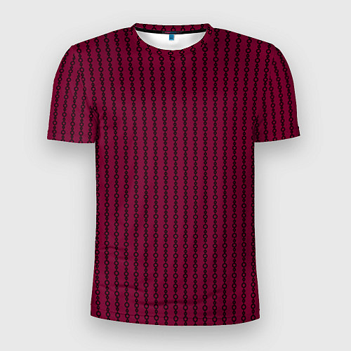 Мужская спорт-футболка Полосы цепочки красно-пурпурный / 3D-принт – фото 1