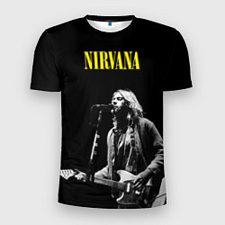Мужская спорт-футболка Группа Nirvana Курт Кобейн