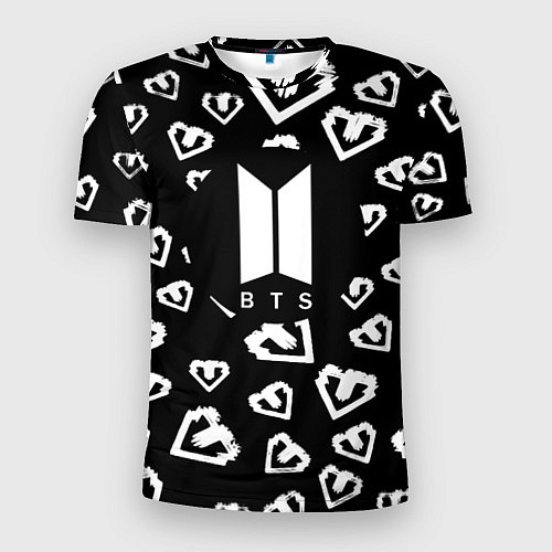 Мужская спорт-футболка BTS band black kpop / 3D-принт – фото 1