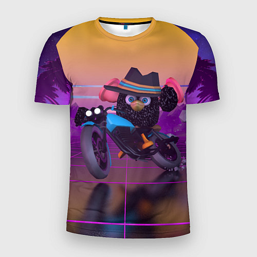 Мужская спорт-футболка Чёрный Гусь на мотоцикле Чикен Ган / 3D-принт – фото 1