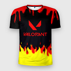 Мужская спорт-футболка Valorant flame texture games