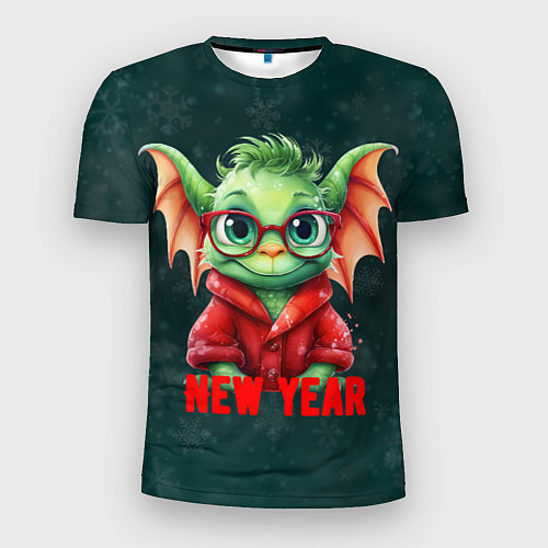 Мужская спорт-футболка Маленький дракон / 3D-принт – фото 1