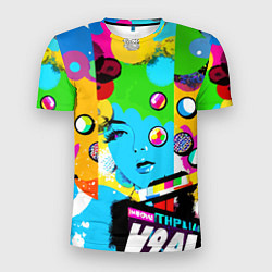 Мужская спорт-футболка Girls face - pop art