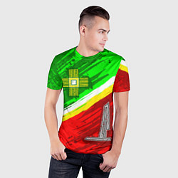 Футболка спортивная мужская Флаг Зеленограадского АО, цвет: 3D-принт — фото 2