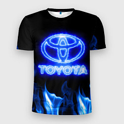 Мужская спорт-футболка Toyota neon fire
