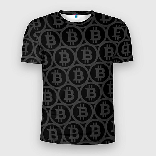 Мужская спорт-футболка Биткоин патерн / 3D-принт – фото 1