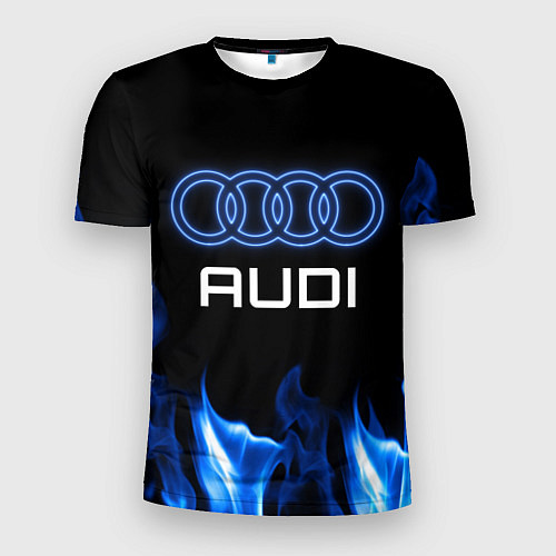 Мужская спорт-футболка Audi neon art / 3D-принт – фото 1