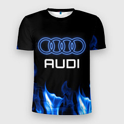 Мужская спорт-футболка Audi neon art