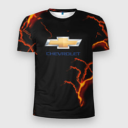 Мужская спорт-футболка Chevrolet лого шторм