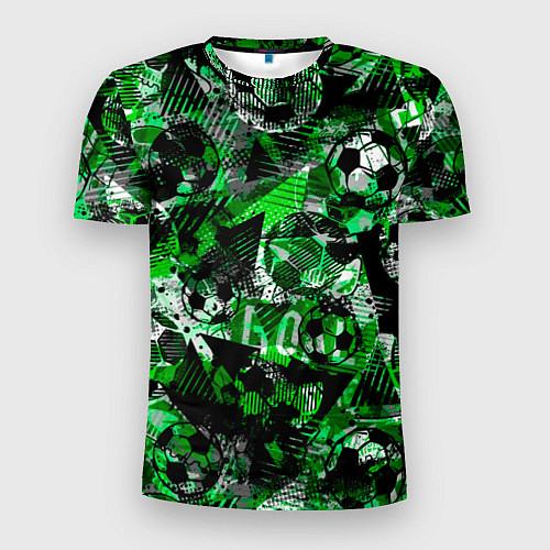 Мужская спорт-футболка Футбол узоры / 3D-принт – фото 1