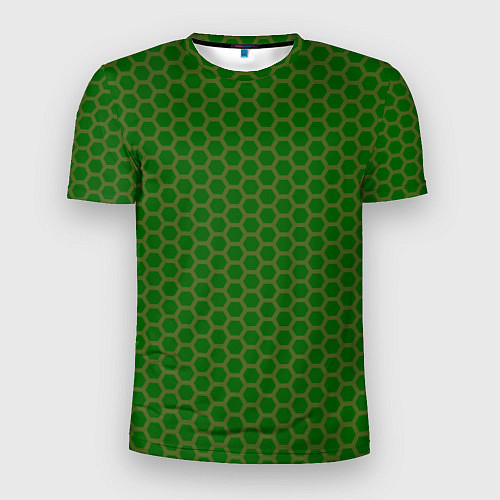 Мужская спорт-футболка Сетка из шестигранника / 3D-принт – фото 1