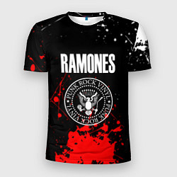 Мужская спорт-футболка Ramones краски метал группа