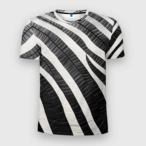 Мужская спорт-футболка Зебровые полоски на текстуре / 3D-принт – фото 1