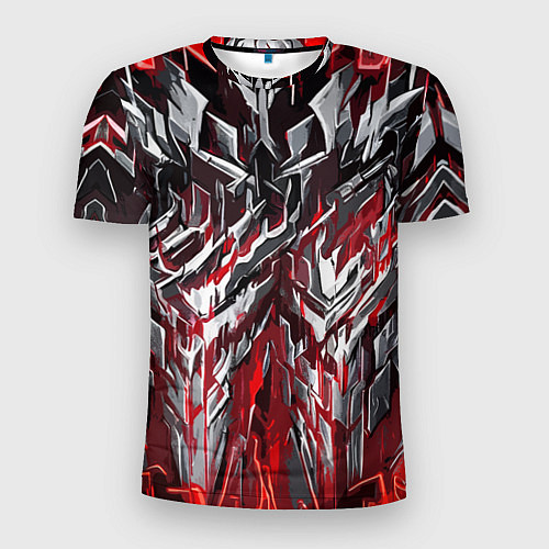 Мужская спорт-футболка Острый металл красный / 3D-принт – фото 1