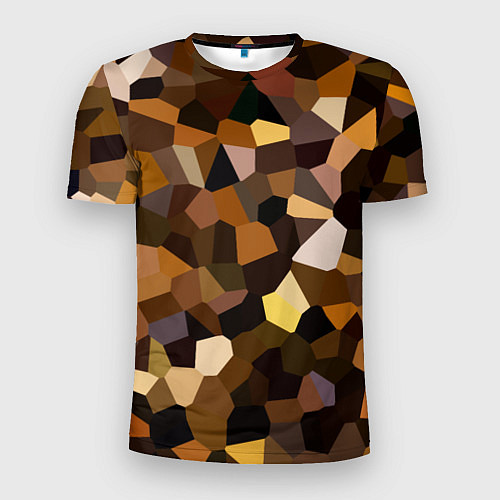 Мужская спорт-футболка Кофейная мозаика / 3D-принт – фото 1