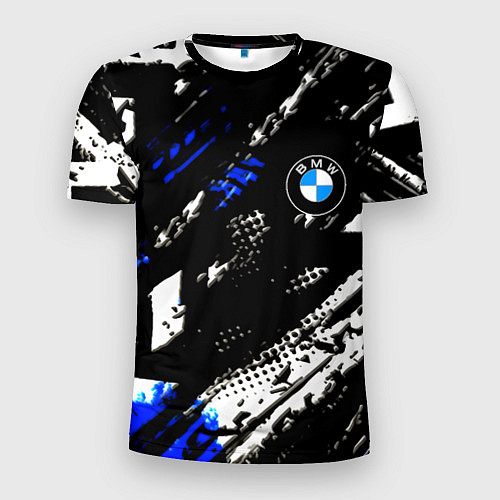 Мужская спорт-футболка BMW stripes color auto sport / 3D-принт – фото 1