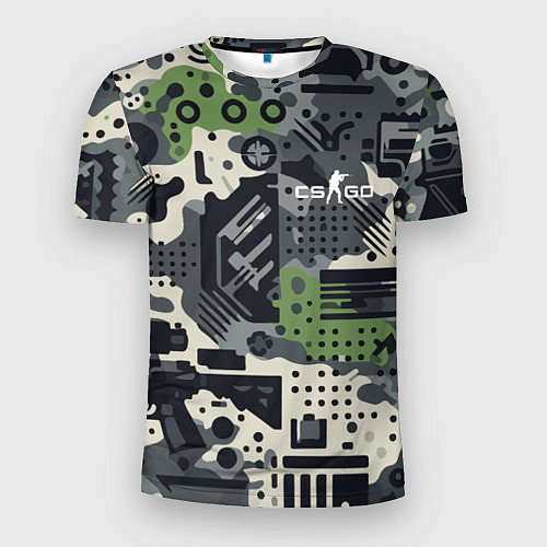 Мужская спорт-футболка Counter Strike go - pattern / 3D-принт – фото 1