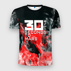 Мужская спорт-футболка Seconds to mars fire