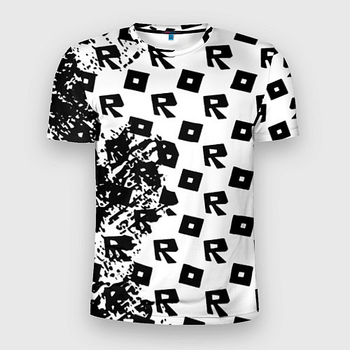 Мужская спорт-футболка Roblox pattern game black / 3D-принт – фото 1
