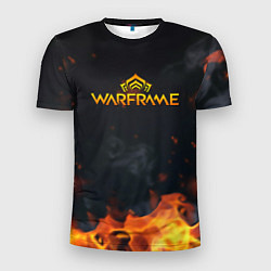 Мужская спорт-футболка Warframe шутер flame