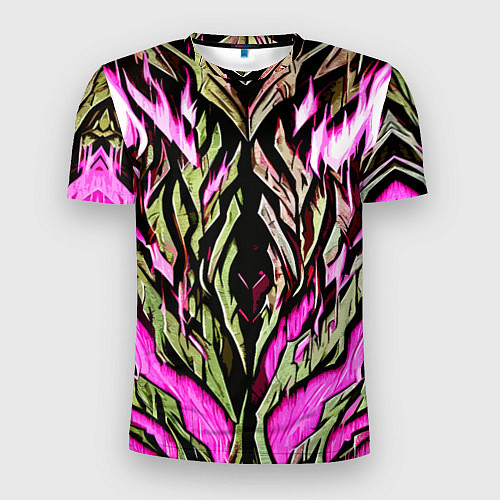 Мужская спорт-футболка Камень и розовый огонь / 3D-принт – фото 1